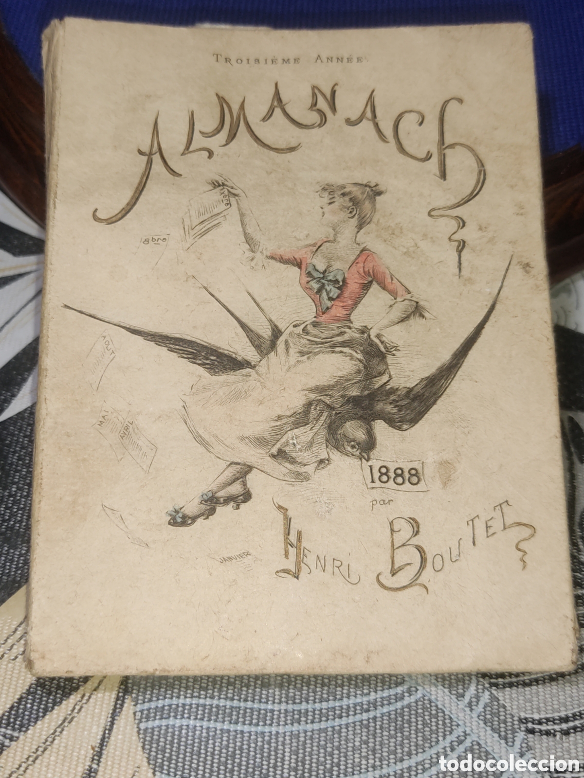 Libros antiguos: Peque&ntilde;o libro almanaque 1888 & Henri Boutet - Leer descripci&oacute;n.
