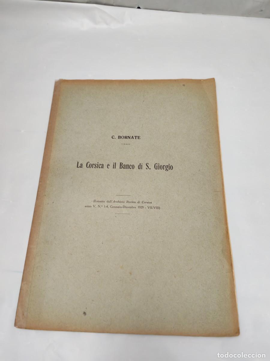 Old books: La Corsica e il Banco di S. Giorgio