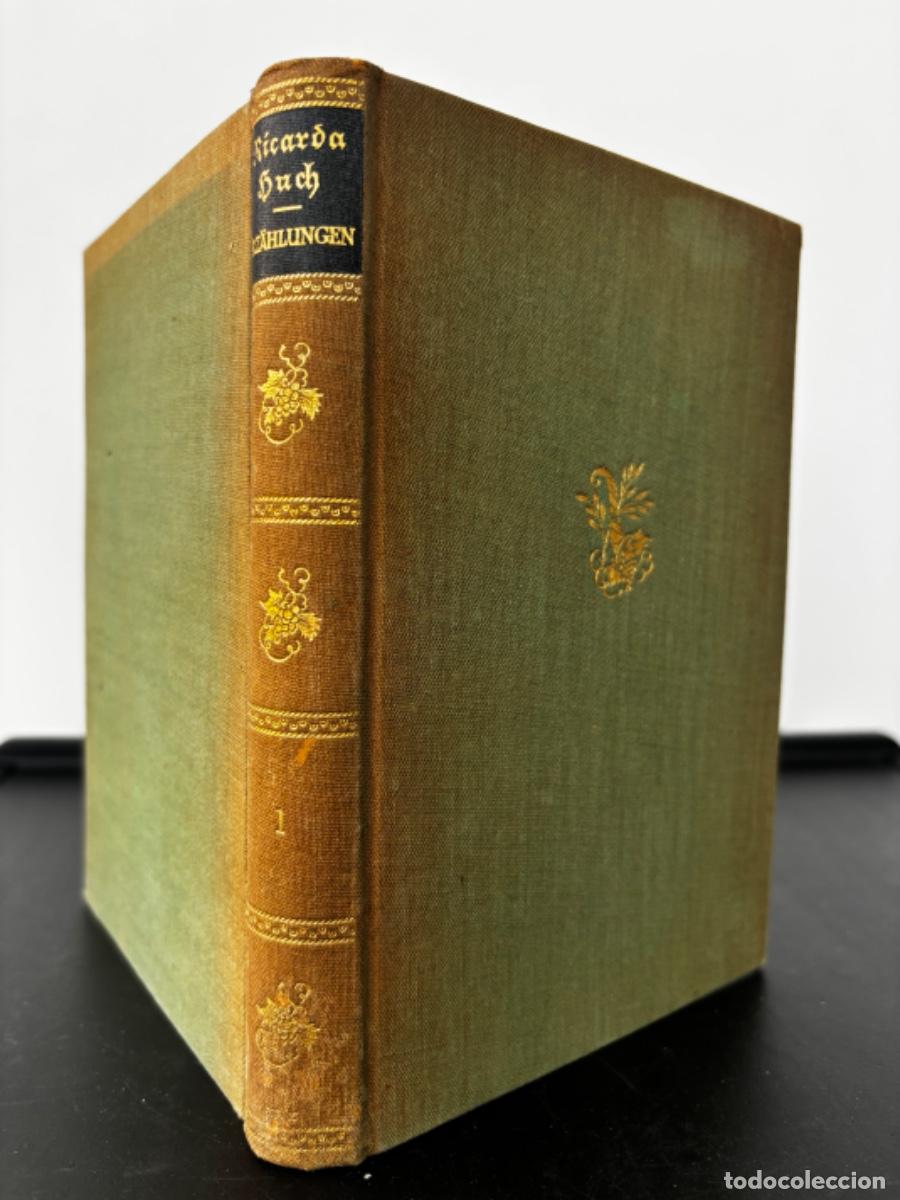 Libros antiguos: Ricarda Huch &ndash; Erz&auml;hlungen. Erster Band. H. Haessel, Leipzig, 1922. Tela editorial