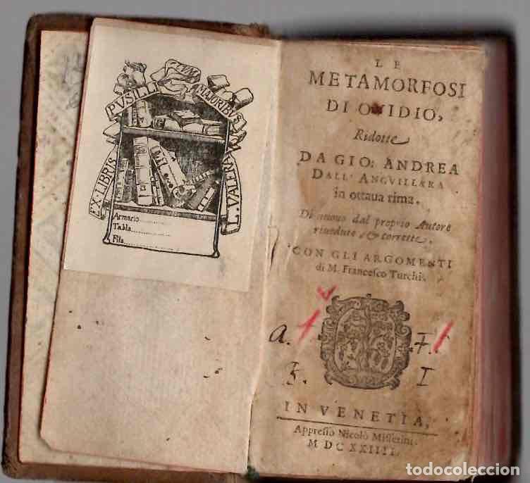 Libros antiguos: LE METAMORFOSI DI OVIDIO. VENETIA. 1624. EN ITALIANO