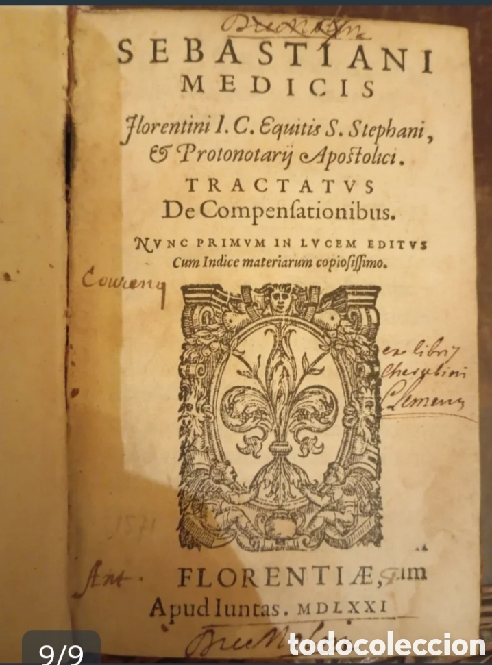 Libros antiguos: 1571 Libro de Medici impreso en Florencia