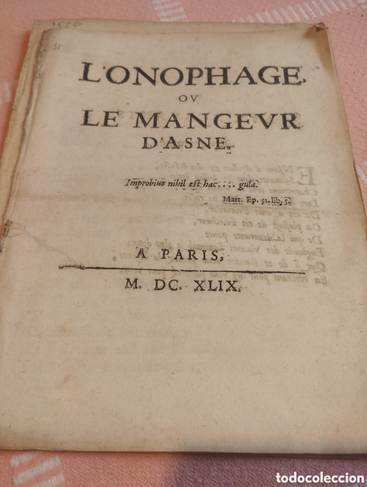 Libros antiguos: Lote de 3 documentos de varias p&aacute;ginas del a&ntilde;o 1649 en franc&egrave;s