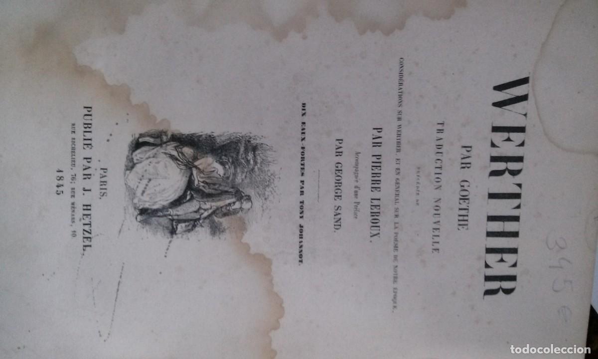 Libros antiguos: WERTHER PAR GOETHE PARIS PUBLIE PAR J.HETZEL 1845 FRANCES Y CASTELLANO (espa&ntilde;ol)