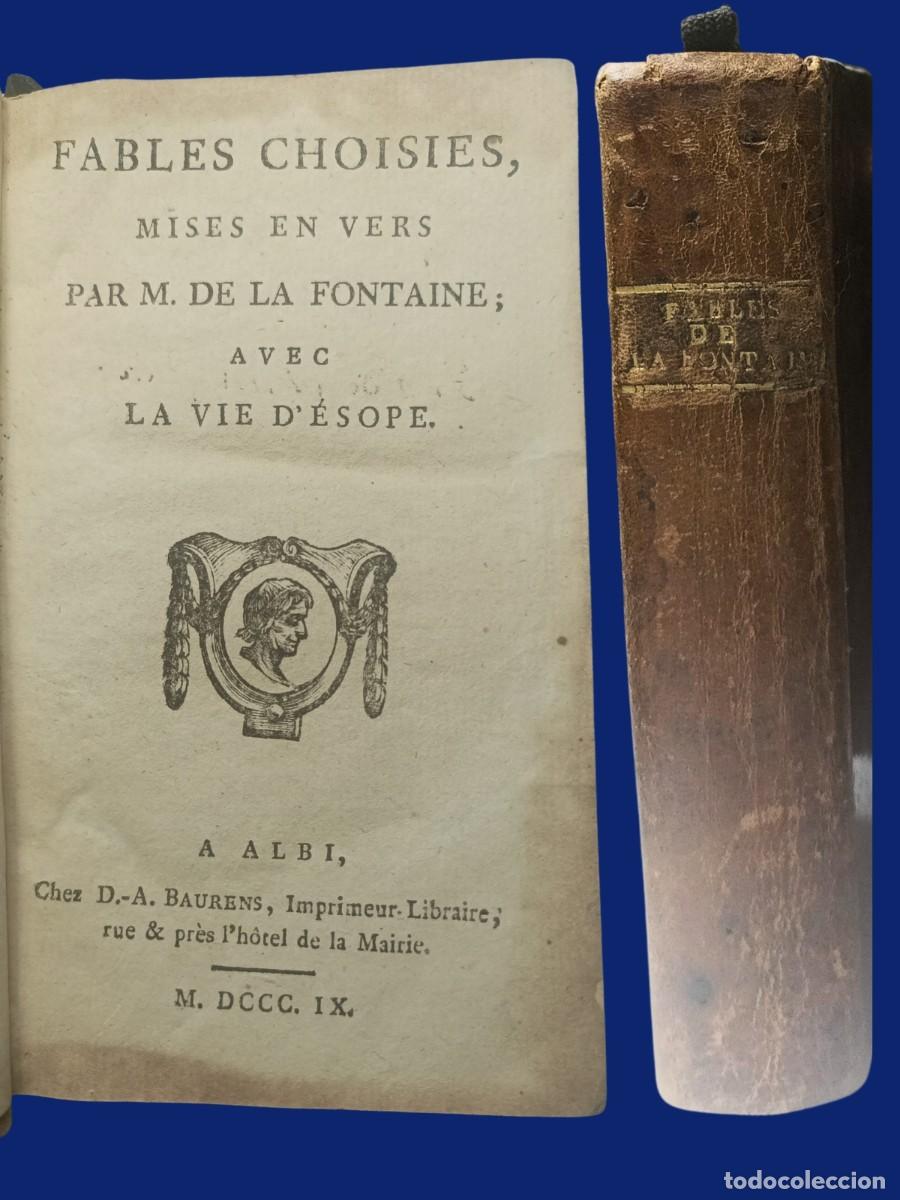 Libros antiguos: FABLES DE LA FONTAINE. 1809. Franc&eacute;s