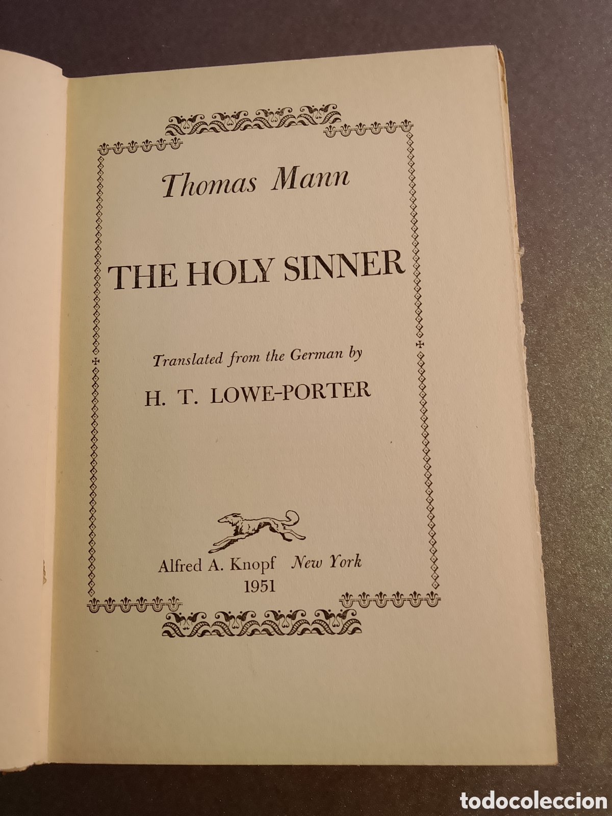 Libros antiguos: The holy sinner - Thomas Mann - 1951