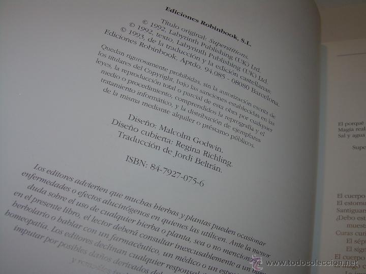 Libros antiguos: EL GRAN LIBRO DE LAS SUPERSTICIONES. - Foto 4