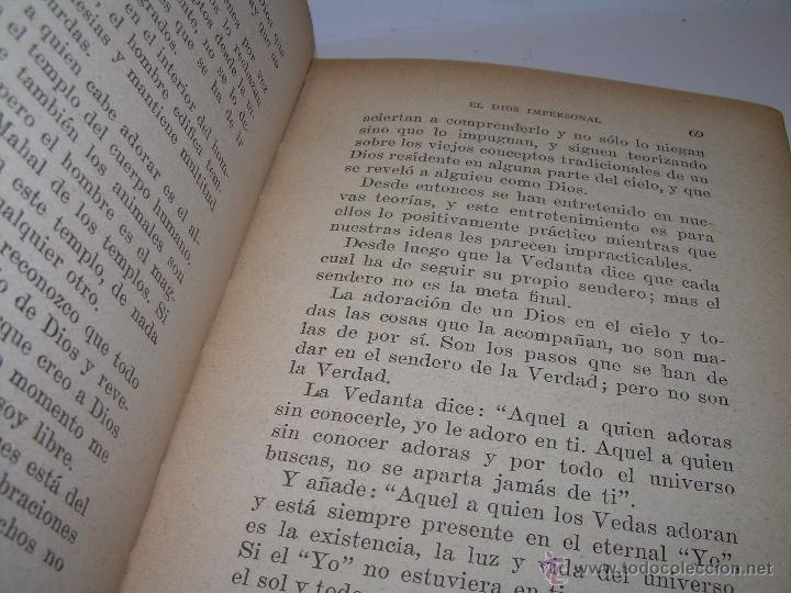 Libros antiguos: ANTIGUO LIBRO.....VEDANTA PRACTICA. - Foto 6