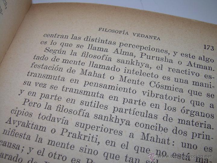 Libros antiguos: ANTIGUO LIBRO.....VEDANTA PRACTICA. - Foto 8