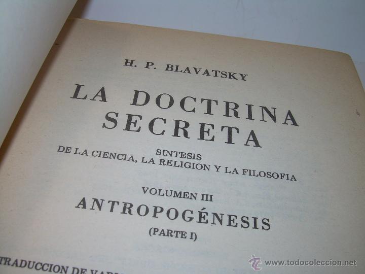Libros antiguos: LIBRO...DOCTRINA SECRETA....ANTROPOGENESIS. - Foto 3