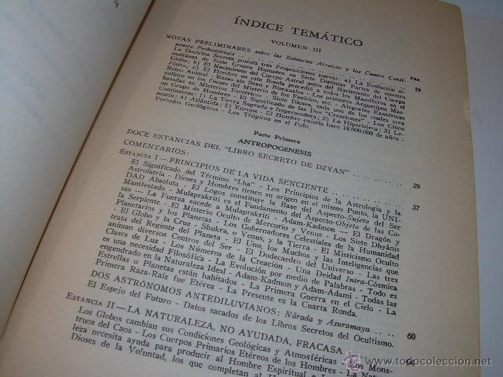 Libros antiguos: LIBRO...DOCTRINA SECRETA....ANTROPOGENESIS. - Foto 6