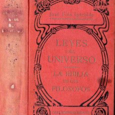 Libros antiguos: JOSÉ FOLA IGURBIDE : LEYES DEL UNIVERSO - LA BIBLIA DE LOS FILÓSOFOS TOMO 4 (MAUCCI, S.F.)