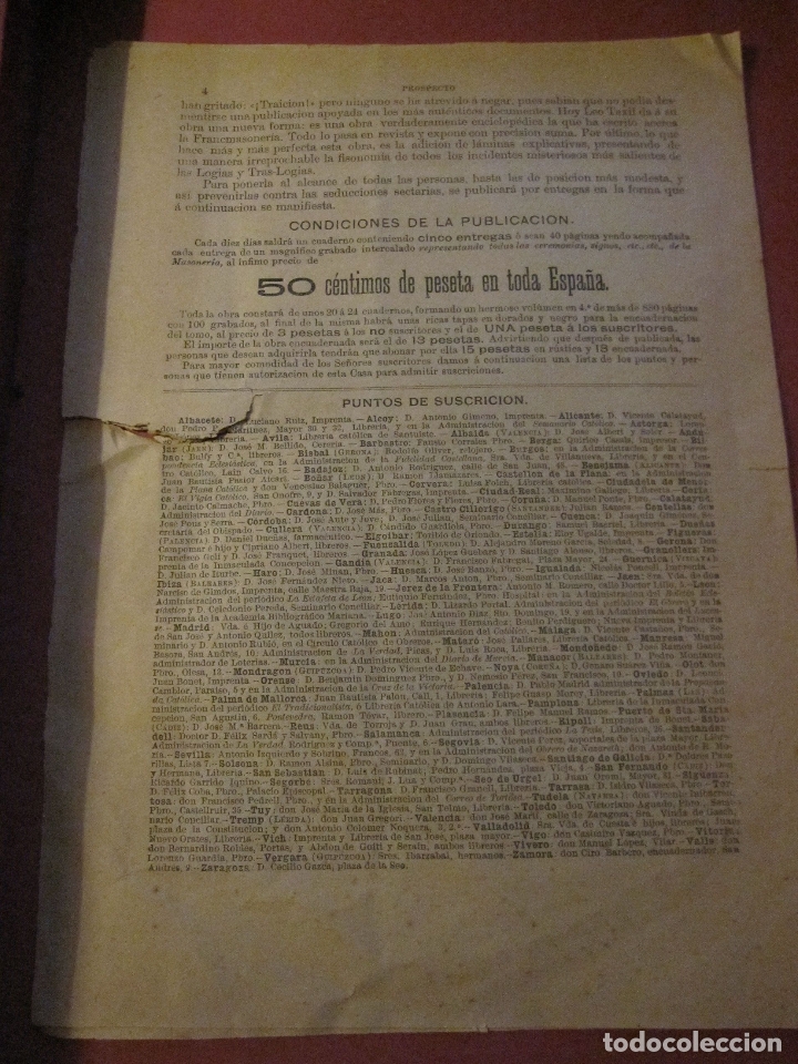 Libros antiguos: PUBLICIDAD DE GRANDE EDICIÓN ILUSTRADA DE LAS REVELACIONES MASONICAS POR LEO TAXIL. 27 X 19,5 CM - Foto 3 - 180112681
