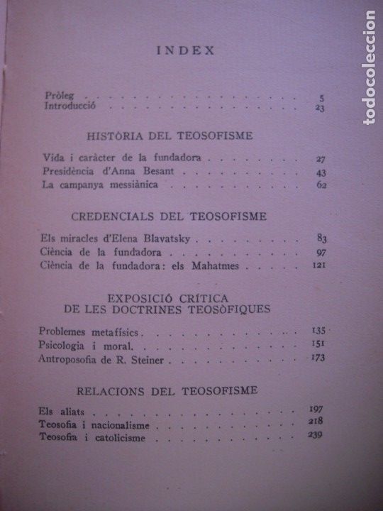 Libros antiguos: EL TEOSOFISME - Joan Tusquets - Foto 4