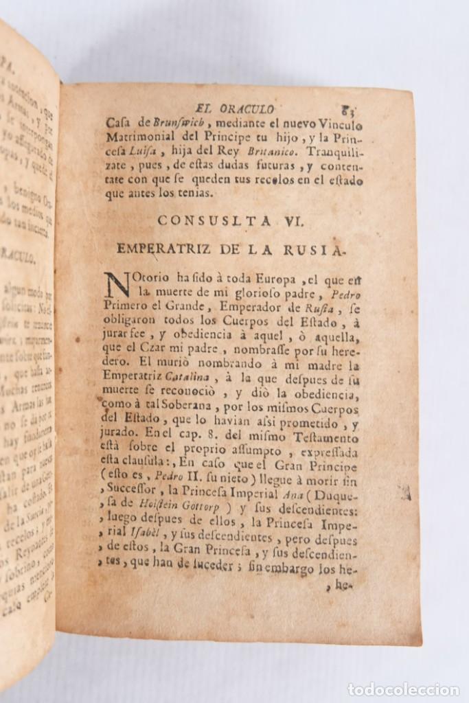Libros antiguos: El Or&aacute;culo, libro del siglo XVIII - Foto 5