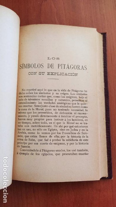 Libros antiguos: Pitágoras 1906 Su Vida Sus Símbolos, los Versos Dorados. MUY Raro. Pitagorismo. A. DACIER 1ª EDICIÓN - Foto 4 - 263560675