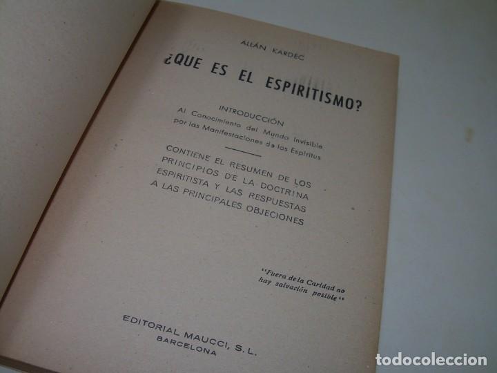 Libros antiguos: &iquest;QUE ES EL ESPIRITISMO?...ALLAN KARDEC. - Foto 3