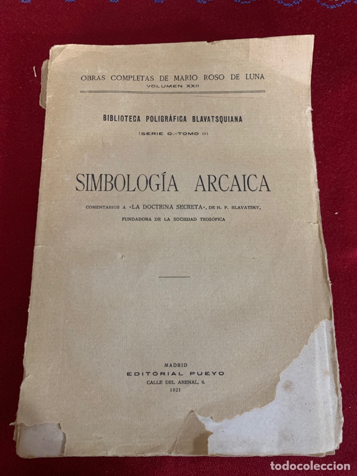 Libros antiguos: Simbolog&iacute;a arcaica. - Foto 1