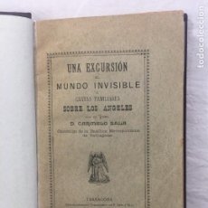 Libros antiguos: CARMELO SALA. UNA EXCURSIÓN AL MUNDO INVISIBLE O CARTAS.., SOBRE LOS ÁNGELES. TARRAGONA, 1897.. Lote 313540533