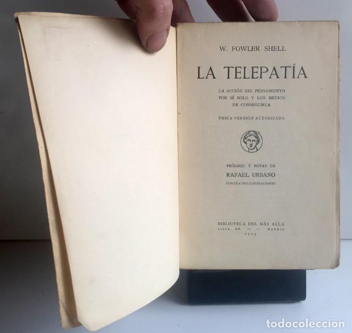 Libros antiguos: LA TELEPAT&Iacute;A. W. Fowler Shell - Foto 4