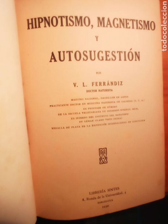 Libros antiguos: LIBRO HIPNOTISMO FERRANDIZ 1930 - Foto 1