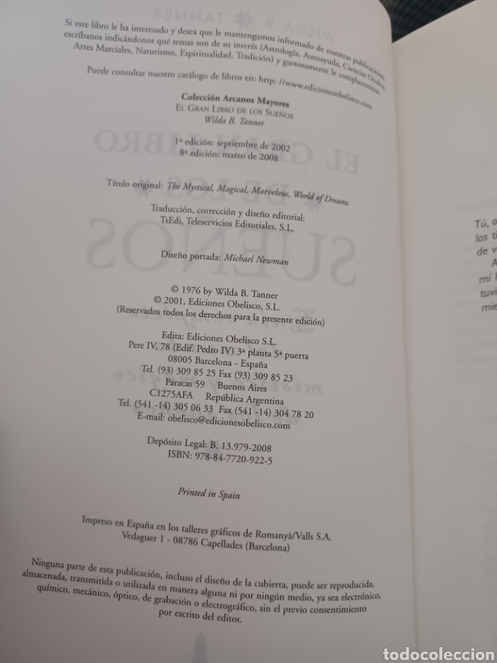 Libros antiguos: Barybook 239. El gran libro de los sue&ntilde;os Wilda Tanner - Foto 4