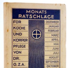 Libros antiguos: MAZDAZNAN: MONATS RATSCHLAGE FÜR KÜCHE UND KORPER PFLEGE (DR. O.Z.A. HANISH) LEIPZIG, 1928. Lote 337852703
