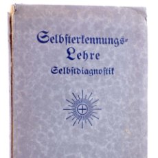 Libros antiguos: MAZDAZNAN: SELBSTERKENNUNGSLEHRE SELBSTDIAGNOSTIK.. LEIPZIG, 1922. Lote 337852728