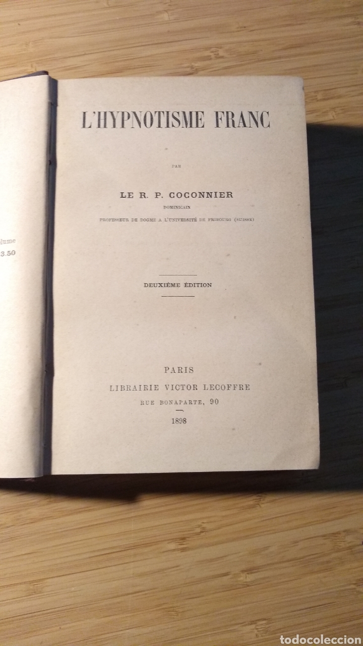 Libros antiguos: (frances) Lhypnotisme franc - Coconnier, 1898 - Foto 1