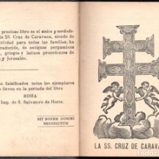Libros antiguos: TESORO DE MILAGROS Y ORACIONES DE LA SS: CRUZ DE CARAVACA (S.SALVATORE DE HORTE, ROMA). Lote 402240584