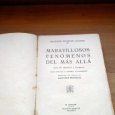 Libros antiguos: MARAVILLOSOS FENÓMENOS DEL MAS ALLÁ. M. FRONDONI LACOMBE