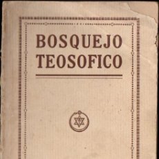 Libros antiguos: LEADBEATER : BOSQUEJO TEOSÓFICO (ORIENTALISTA, 1927)