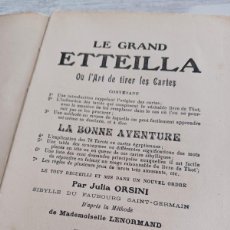 Libri antichi: MUY RARO: LE GRAND ETTEILLA O EL ARTE DE TIRAR LAS CARTAS (TAROT / CARTOMANCIA / OCULTISMO)