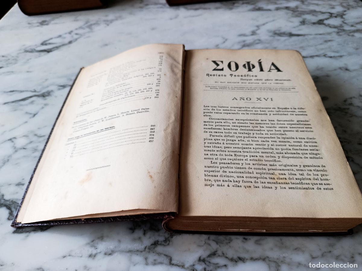 Libri antichi: SOPHIA - REVISTA TEOSOFICA, ORIENTALISMO, OCULTISMO - MADRID 1908 (A&Ntilde;O XVI) - A&Ntilde;O COMPLETO - RARO