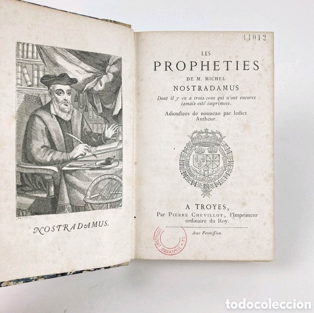 Livros antigos: Les Proph&eacute;ties de Michel Nostradamus 1866 Nostradamus profec&iacute;as enigmas misterios