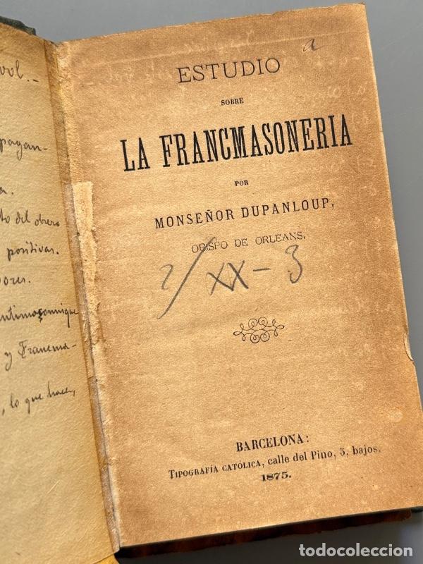 Old books: Op&uacute;sculos sobre Masoner&iacute;a - 1875-1897