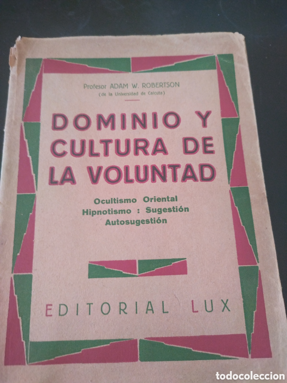 Libros antiguos: Dominio y cultura de la voluntad. Adam W. Robertson