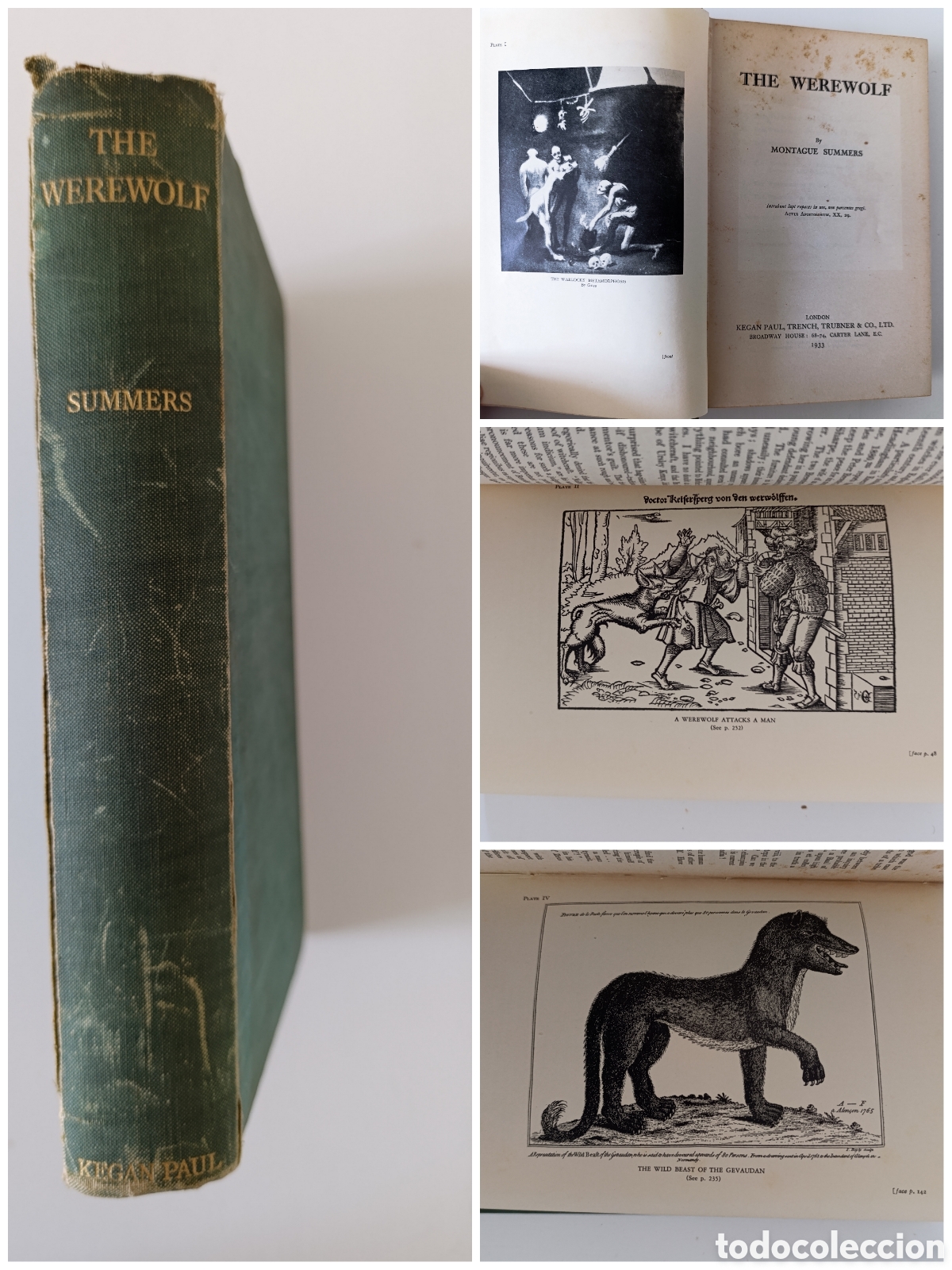 Libros antiguos: Montague Summers The Werewolf 1933 enigmas misterios mitolog&iacute;a English