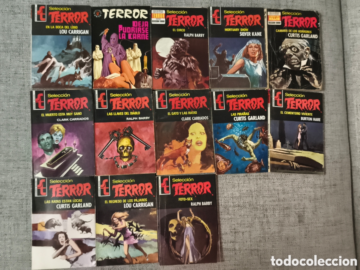 Libros antiguos: LOTE 13 NOVELAS SELECCI&Oacute;N TERROR BRUGUERA &ndash; CURTIS GARLAND, RALPH BARBY, SILVER KANE &ndash; BOLSILIBROS