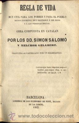 Libros antiguos: REGLA DE VIDA &ndash; A&Ntilde;O 1863 - Foto 2