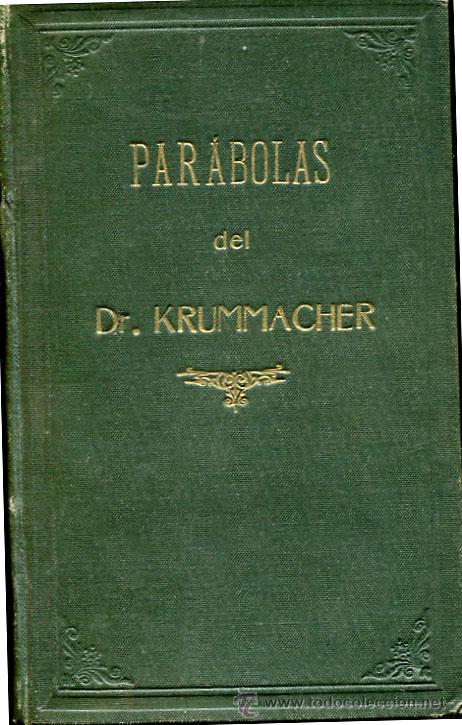 Libros antiguos: 1874: Par&aacute;bolas del Dr. Krummacher - Foto 1
