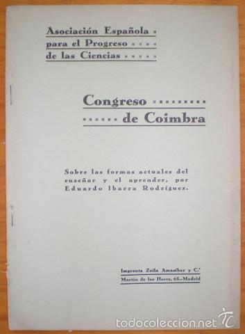 Libros antiguos: IBARRA Y RODRIGUEZ, E: SOBRE LAS FORMAS ACTUALES DEL ENSE&Ntilde;AR Y EL APRENDER.