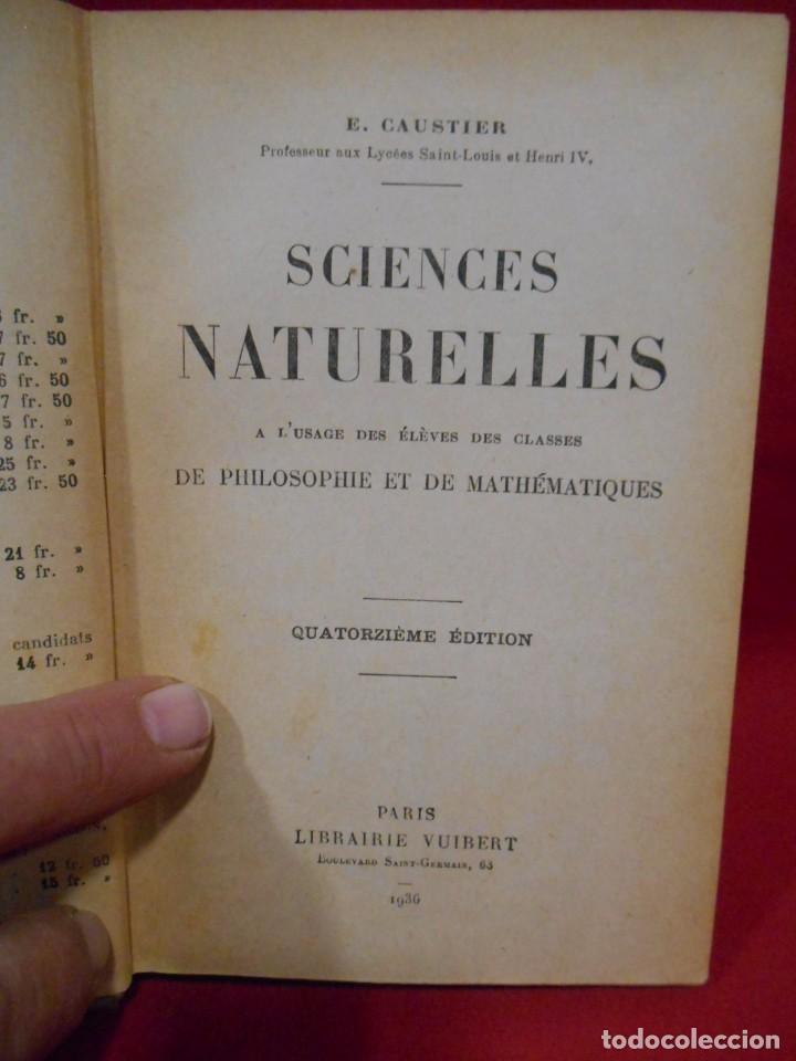 Libros antiguos: LIBRO EN FRANCES - SCIENCES NATURELLES - A&Ntilde;O 1936 - E.CAUTIER - - Foto 2