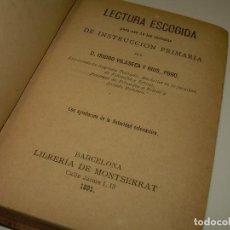Libros antiguos: LIBRO TAPAS DE PIEL.....LECTURA ESCOGIDA....AÑO..1.891