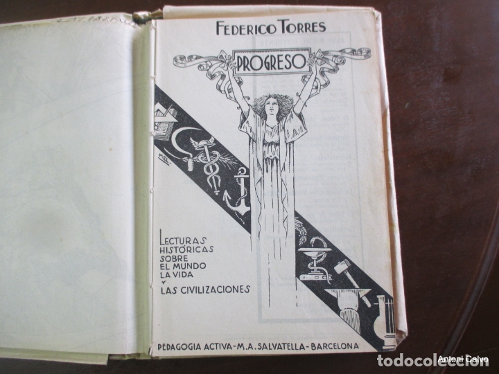 Libros antiguos: Progreso. Libro escolar. 1935. AMV. - Foto 1