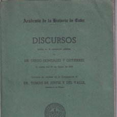 Libros antiguos: DIEGO GONZÁLEZ Y GUTIÉRREZ: LA ENSEÑANZA PRIMARIA EN CUBA PRERREPUBLICANA. HABANA 1938