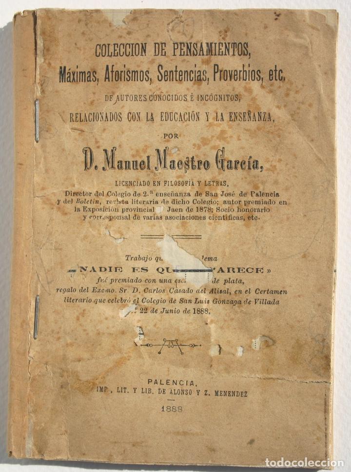 Libros antiguos: Coleccion de pensamientos - Foto 1