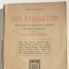Libros antiguos: CONTI E CALCOLI FATTI - ITALO GHERSI. Lote 200091585
