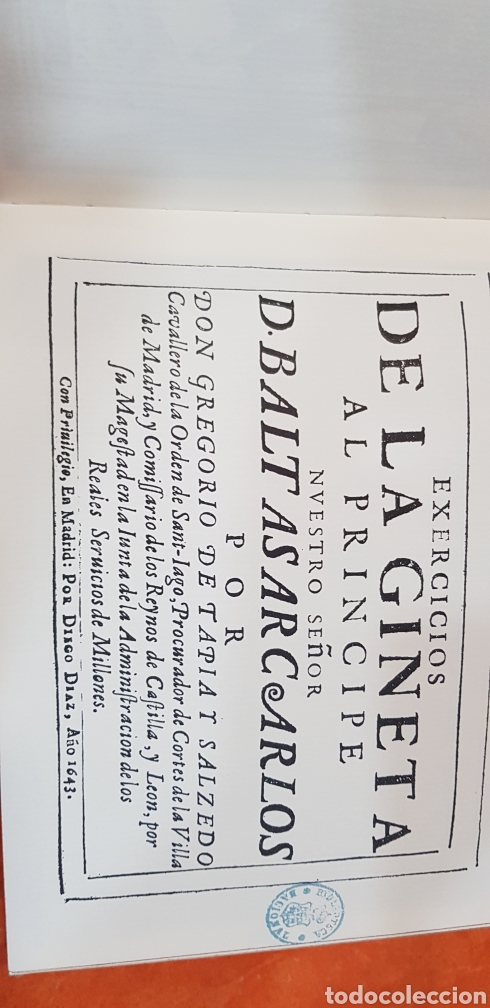 Libros antiguos: EJERCICIOS DE LA GINETA, facsimil. - Foto 2