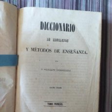 Libros antiguos: DICCIONARIO DE EDUCACIÓN Y MÉTODOS DE ENSEÑANZA TOMO I 1858 MADRID M. CARDERERA. Lote 207676568