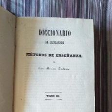 Libros antiguos: DICCIONARIO DE EDUCACIÓN Y MÉTODOS DE ENSEÑANZA TOMO III 1856 MADRID M. CARDERERA